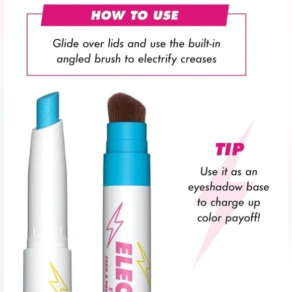 🍒 LIME CRIME Electric Slide 2-in-1 Stick + Brush 💙 Chill Pill ✨ - Picture 3 of 4